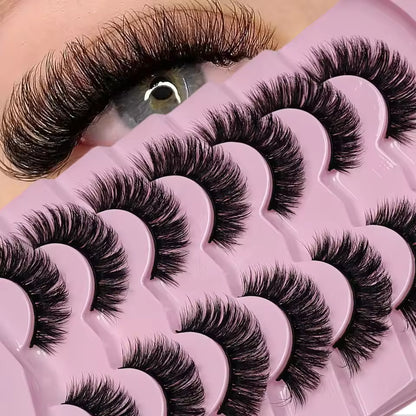 7 Pairs False Eyelashes Wispy Lashes