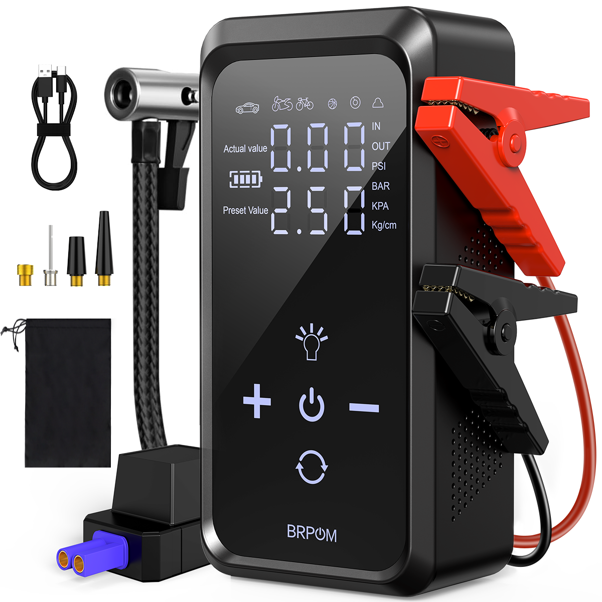 3-in-1 Portable Jump Starter / Power Bank / Air Compressor