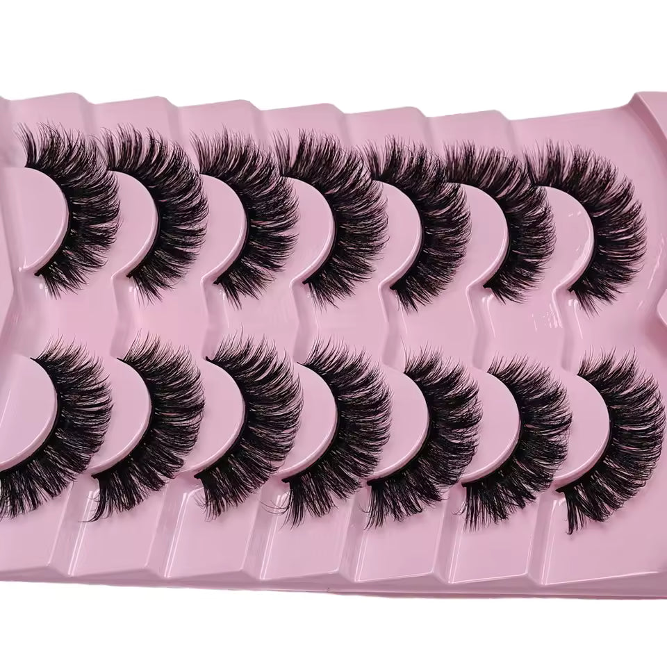 7 Pairs False Eyelashes Wispy Lashes
