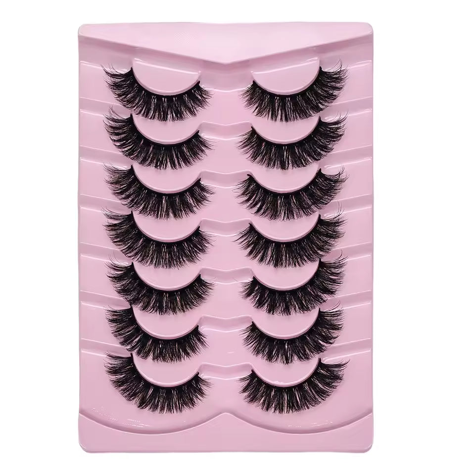 7 Pairs False Eyelashes Wispy Lashes
