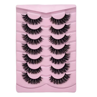 7 Pairs False Eyelashes Wispy Lashes