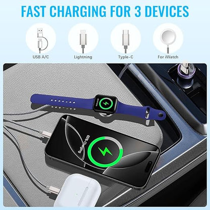 Tri-USB-cable (Lightning / Type-C / Apple Watch)